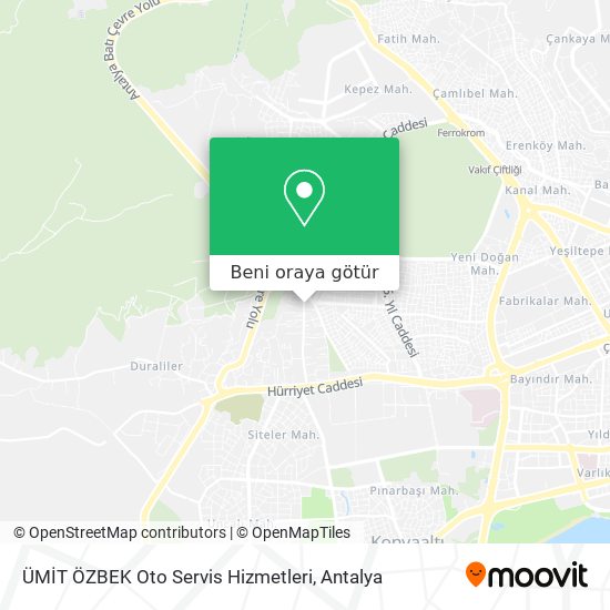 ÜMİT ÖZBEK Oto Servis Hizmetleri harita