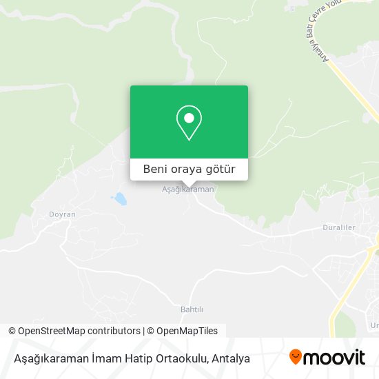 Aşağıkaraman İmam Hatip Ortaokulu harita