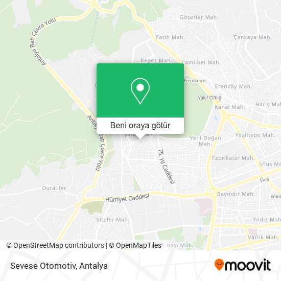 Sevese Otomotiv harita