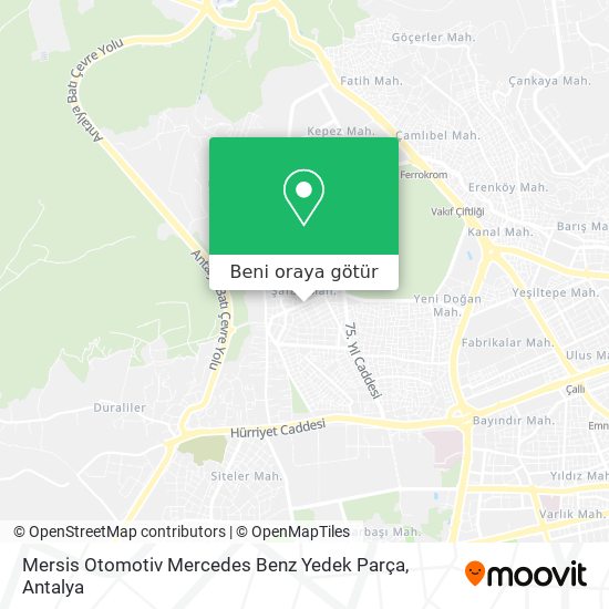 Mersis Otomotiv Mercedes Benz Yedek Parça harita