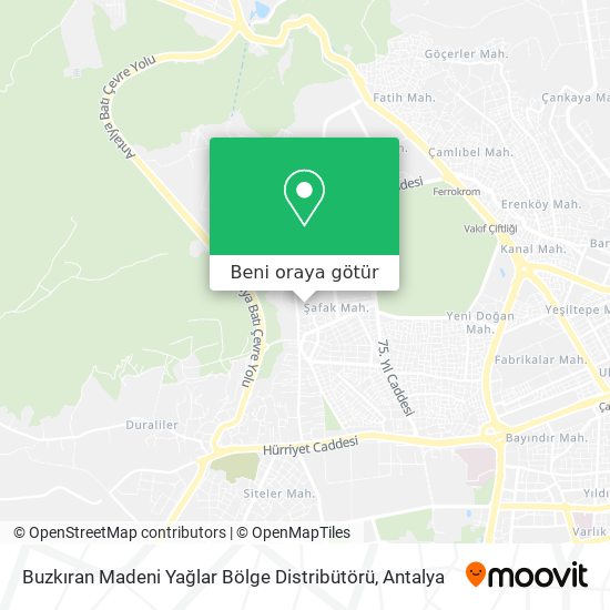 Buzkıran Madeni Yağlar Bölge Distribütörü harita