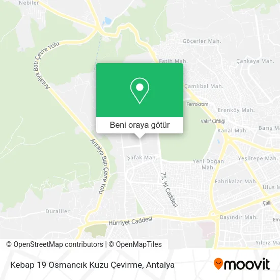 Kebap 19 Osmancık Kuzu Çevirme harita