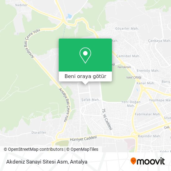 Akdeniz Sanayi Sitesi Asm harita
