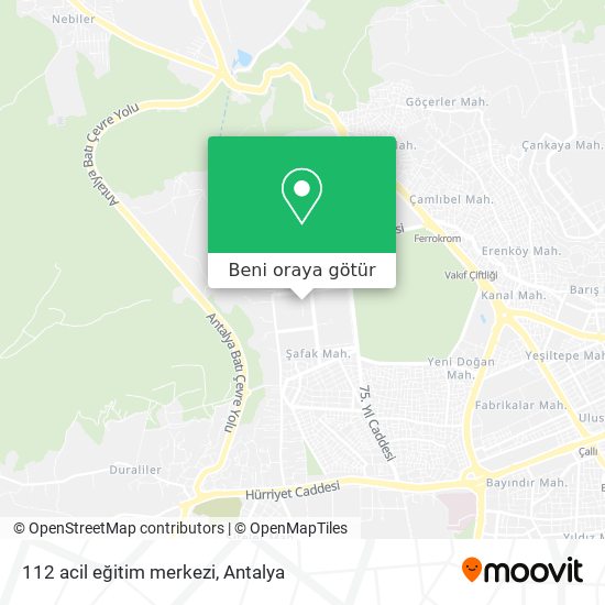 112 acil eğitim merkezi harita