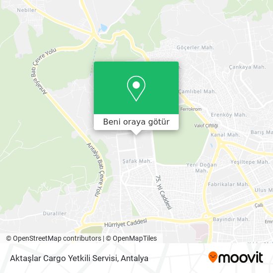 Aktaşlar Cargo Yetkili Servisi harita