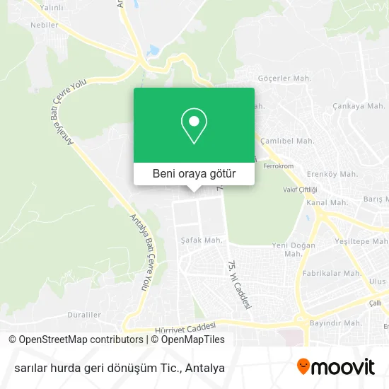 sarılar hurda geri dönüşüm Tic. harita