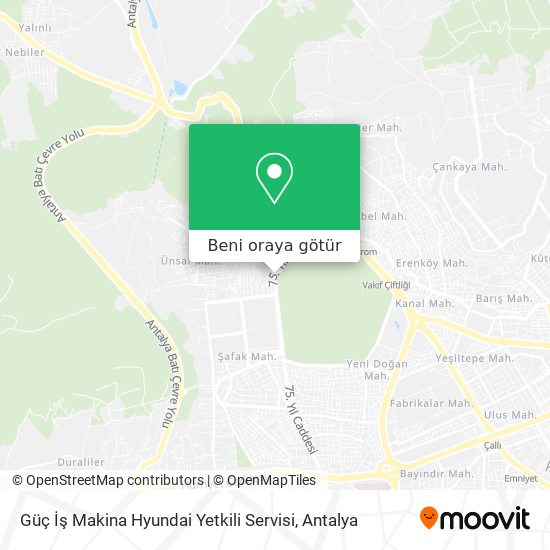 Güç İş Makina Hyundai Yetkili Servisi harita
