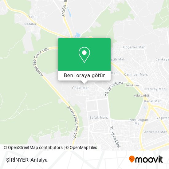 ŞİRİNYER harita