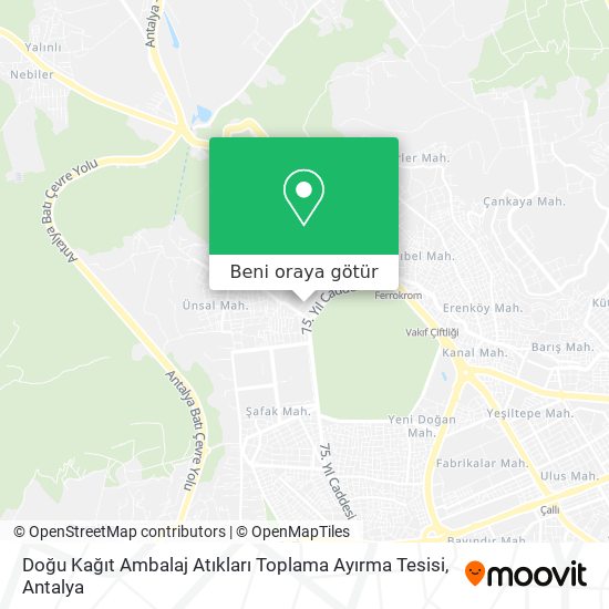 Doğu Kağıt Ambalaj Atıkları Toplama Ayırma Tesisi harita