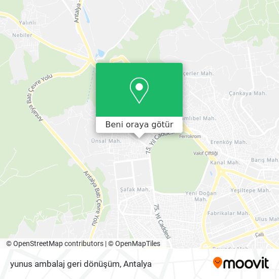 yunus ambalaj geri dönüşüm harita