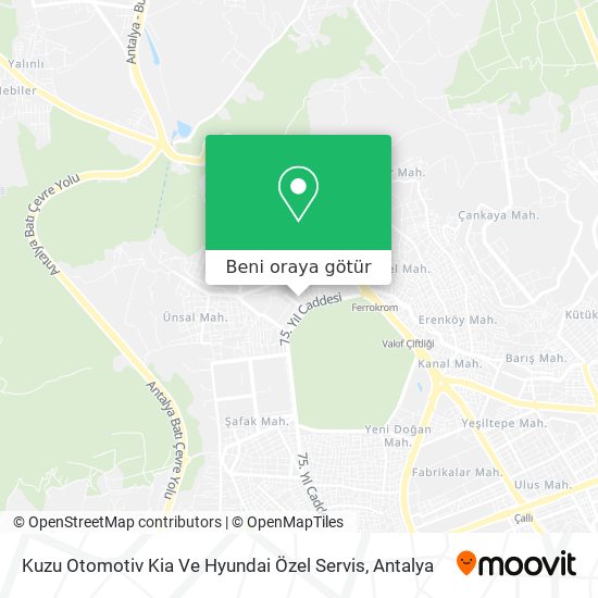 Kuzu Otomotiv Kia Ve Hyundai Özel Servis harita