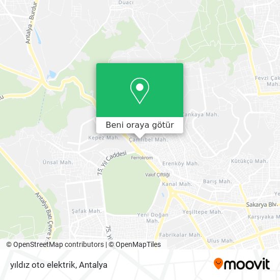 yıldız oto elektrik harita