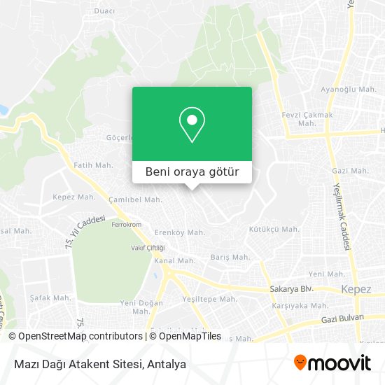 Mazı Dağı Atakent Sitesi harita