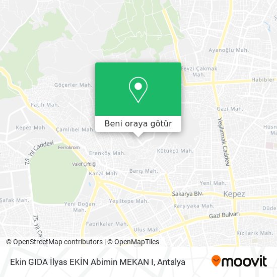 Ekin GIDA İlyas EKİN Abimin MEKAN I harita