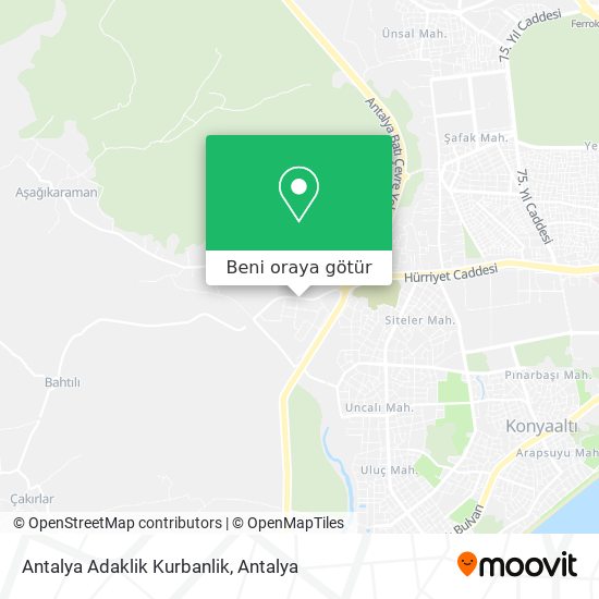 Antalya Adaklik Kurbanlik harita