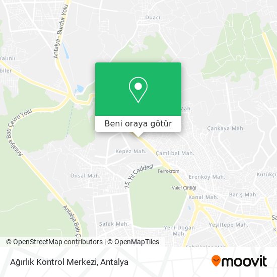 Ağırlık Kontrol Merkezi harita