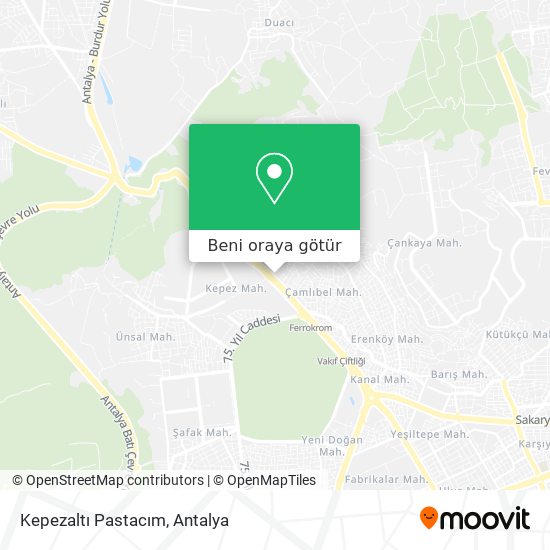 Kepezaltı Pastacım harita
