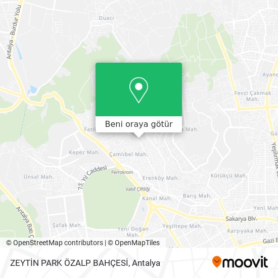 ZEYTİN PARK ÖZALP BAHÇESİ harita