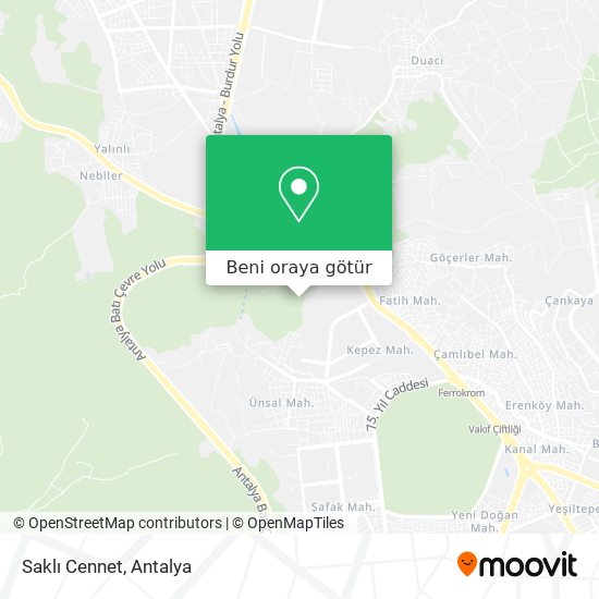 Saklı Cennet harita