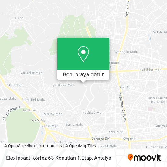 Eko Insaat Körfez 63 Konutlari 1.Etap harita