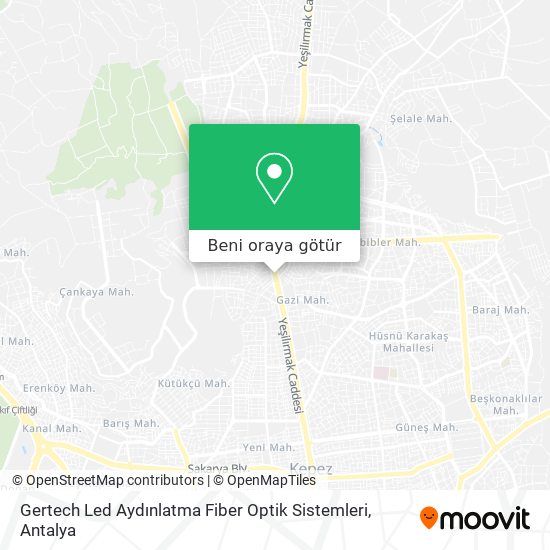Gertech Led Aydınlatma Fiber Optik Sistemleri harita