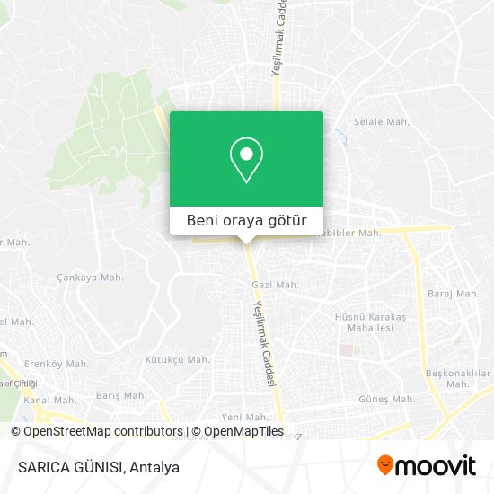 SARICA GÜNISI harita