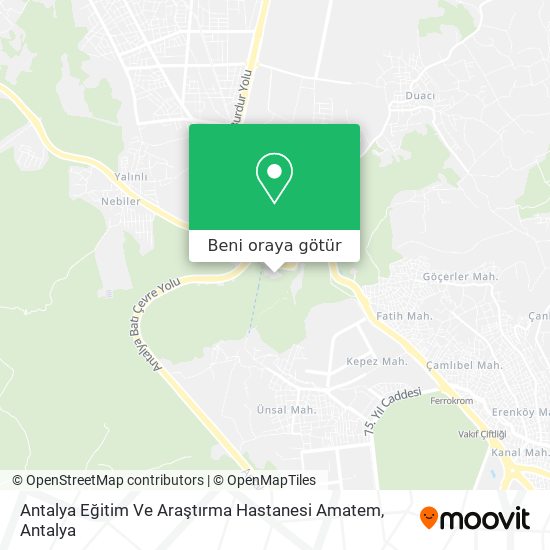 Antalya Eğitim Ve Araştırma Hastanesi Amatem harita