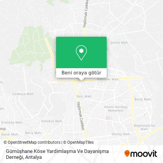 Gümüşhane Köse Yardimlaşma Ve Dayanişma Derneği harita