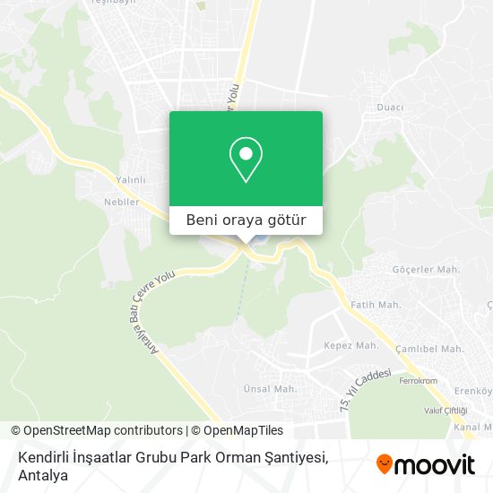 Kendirli İnşaatlar Grubu Park Orman Şantiyesi harita