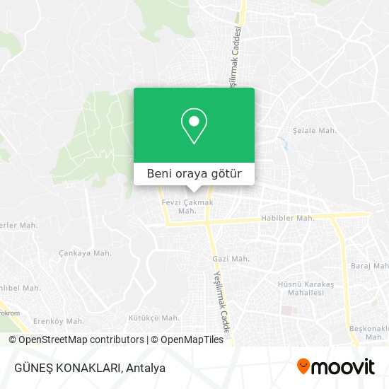 GÜNEŞ KONAKLARI harita