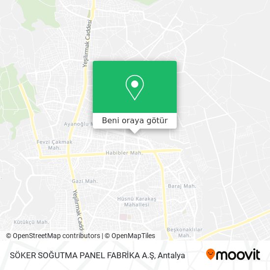 SÖKER SOĞUTMA PANEL FABRİKA A.Ş harita