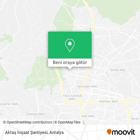 Aktaş İnşaat Şantiyesi harita