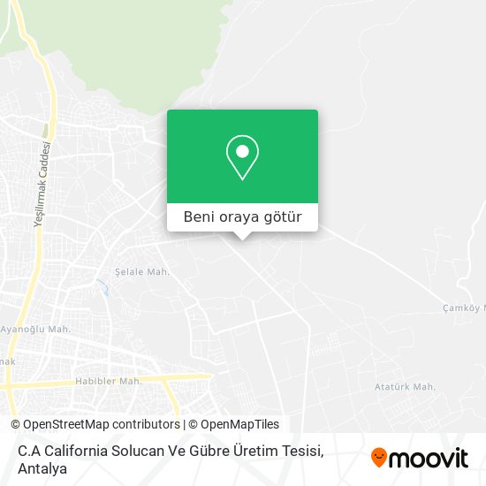 C.A California Solucan Ve Gübre Üretim Tesisi harita