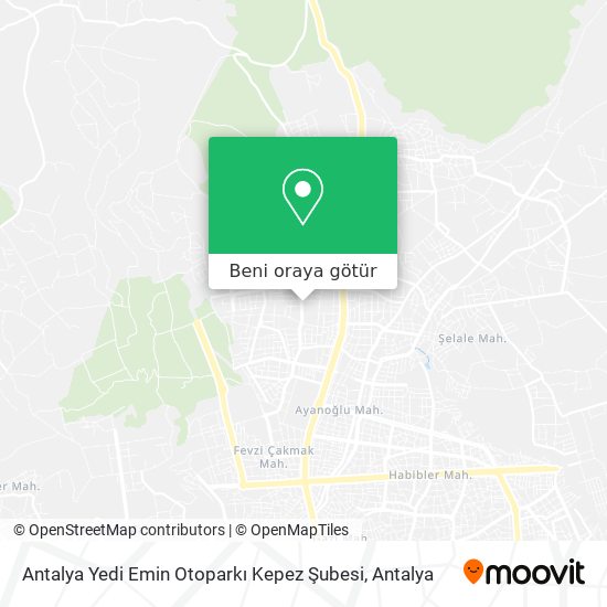 Antalya Yedi Emin Otoparkı Kepez Şubesi harita