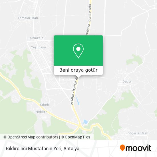 Bıldırcıncı Mustafanın Yeri harita