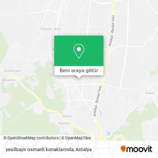 yesilbayir osmanli konaklarinda harita