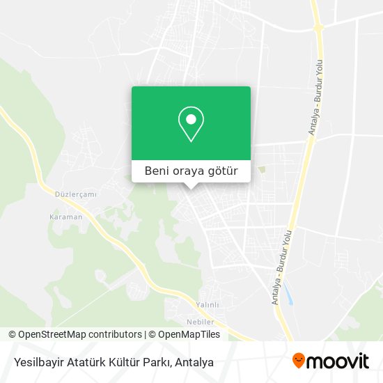 Yesilbayir Atatürk Kültür Parkı harita