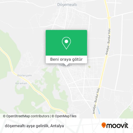 döşemealtı ayşe gelinlik harita