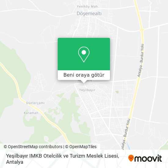 Yeşilbayır IMKB Otelcilik ve Turizm Meslek Lisesi harita