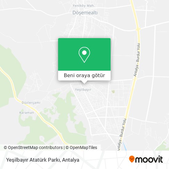 Yeşilbayır Atatürk Parkı harita