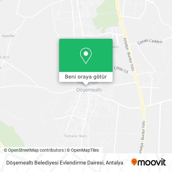 Döşemealtı Belediyesi Evlendirme Dairesi harita