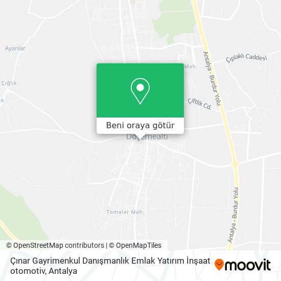 Çınar Gayrimenkul Danışmanlık Emlak Yatırım İnşaat otomotiv harita