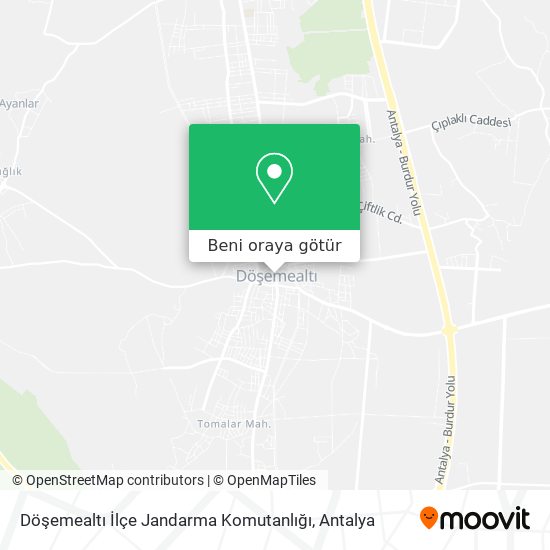 Döşemealtı İlçe Jandarma Komutanlığı harita