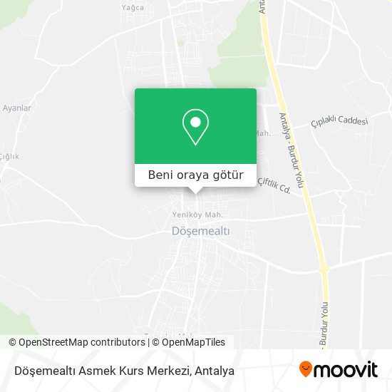 Döşemealtı Asmek Kurs Merkezi harita