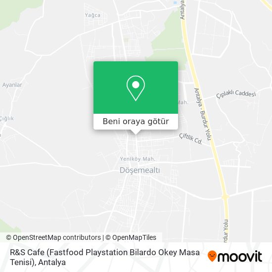 R&S Cafe (Fastfood Playstation Bilardo Okey Masa Tenisi) harita
