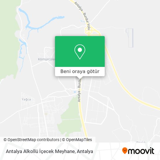 Antalya Alkollü İçecek Meyhane harita