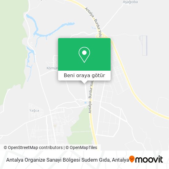 Antalya Organize Sanayi Bölgesi Sudem Gıda harita