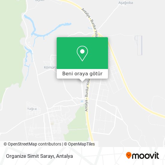 Organize Simit Sarayı harita