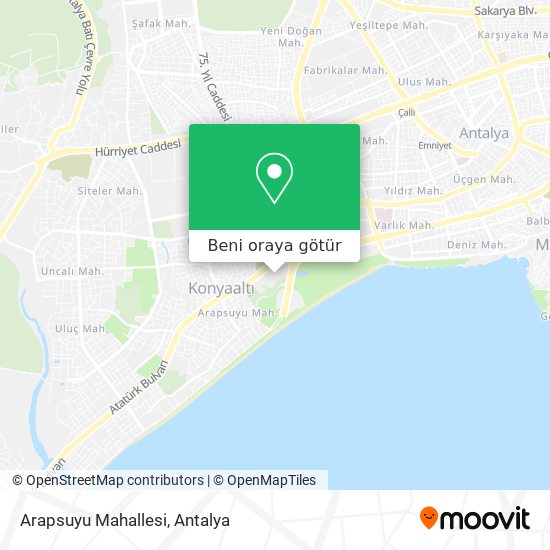 Arapsuyu Mahallesi harita