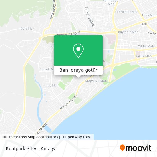Kentpark Sitesi harita